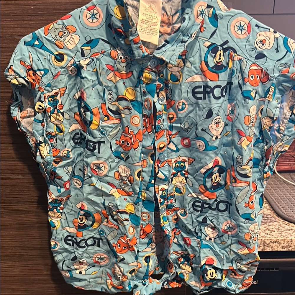 Epcot Reimagined Disney Button Down Shirt with Tie